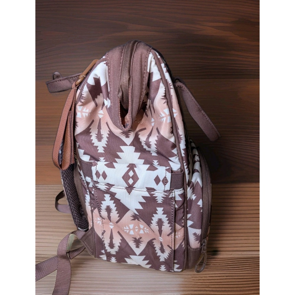 Wrangler Aztec Southwestern Pattern Dual Sided Print Multi-Function Backpack - Picture 7 of 8